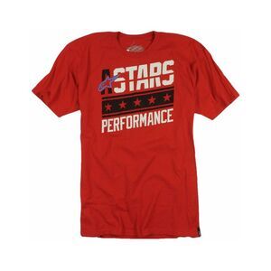 Stars Mens Performance Graphic T-Shirt, Red, NWT